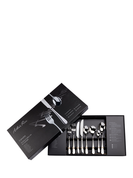 Arthur Price Camelot Stainless Steel Cutlery Set, 58 Piece/8 Place Settings - view 2, Silver