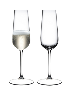 RIEDEL GRAPE Crystal Glass Champagne Flute, Set of 2, 250ml, Clear, Clear