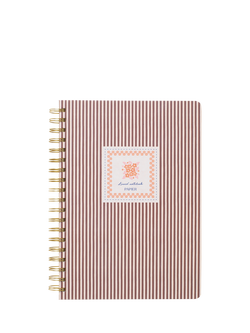 Papier Striped Bloom Notebook, Beige, Beige