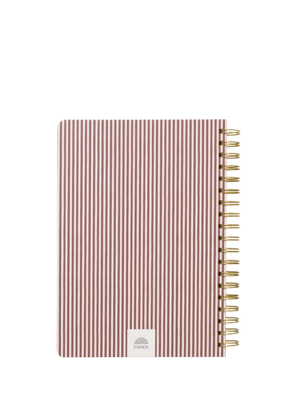 Papier Striped Bloom Notebook, Beige - view 2, Beige