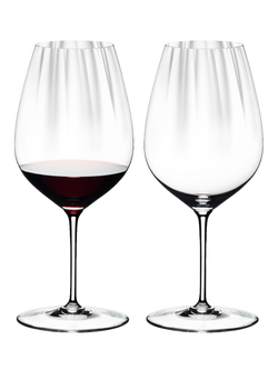 RIEDEL Performance Crystal Glass Cabernet/Merlot Wine Glass, Set of 2, 834ml, Clear, Clear