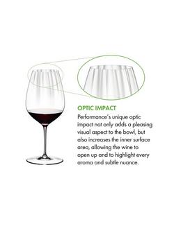 RIEDEL Performance Crystal Glass Cabernet/Merlot Wine Glass, Set of 2, 834ml, Clear - view 2, Clear