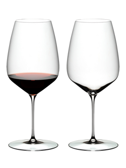 RIEDEL Veloce Crystal Glass Cabernet/Merlot Wine Glass, Set of 2, 829ml, Clear, Clear