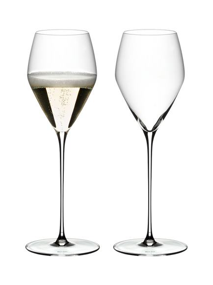 RIEDEL Veloce Crystal Glass Champagne Wine Glass, Set of 2, 327ml, Clear, Clear