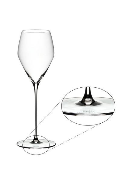 RIEDEL Veloce Crystal Glass Champagne Wine Glass, Set of 2, 327ml, Clear - view 2, Clear