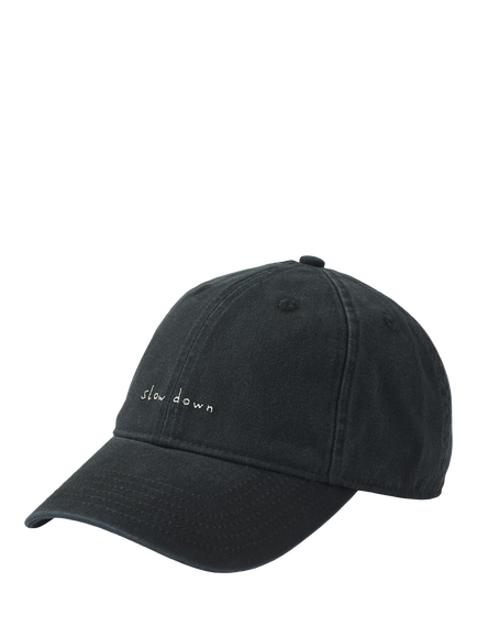 forét Slow Down Cotton Baseball Cap, Black, Black