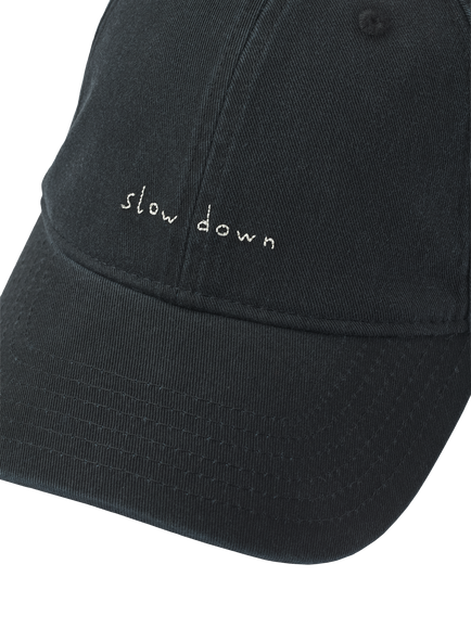 forét Slow Down Cotton Baseball Cap, Black - view 2, Black