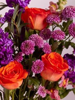 John Lewis Brights & Beautiful Mixed Hand Tied Bouquet & Birthday Chocolates - view 2, Blue Royal