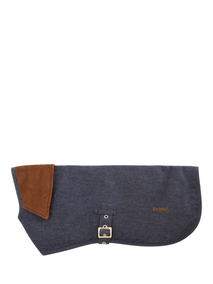 Barbour Denim Dry Wax Dog Coat, Blue Denim - view 2, Blue Denim
