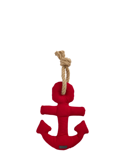 Barbour Anchor Squeaky Dog Toy, Red, Red