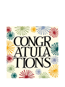 Emma Bridgewater Fireworks Congratulations Card, Multi