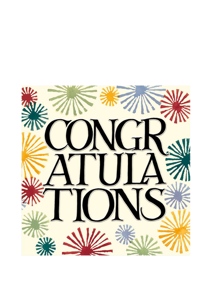 Emma Bridgewater Fireworks Congratulations Card, Multi