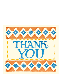 Emma Bridgewater Diamond Flowers Thank You Card, Multi