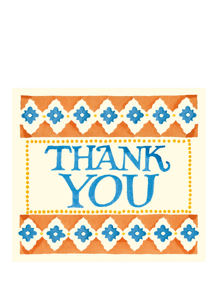 Emma Bridgewater Diamond Flowers Thank You Card, Multi