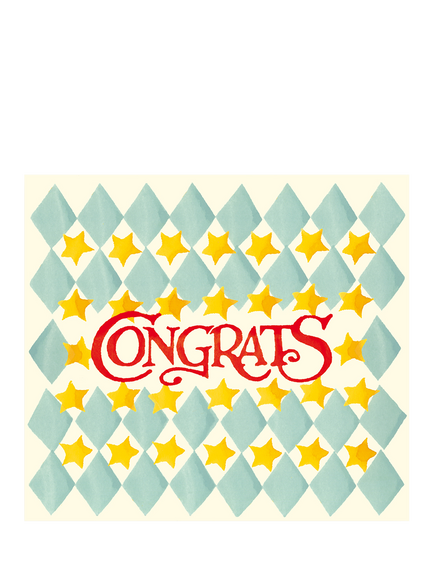 Emma Bridgewater Diamonds & Stars Congratulations Card, Multi