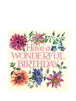 Emma Bridgewater Mixed Flowers Birthday Card, Multi