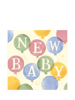 Emma Bridgewater Balloons New Baby Card, Multi