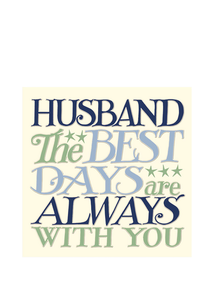 Emma Bridgewater Best Days Husband Birthday Card, Multi