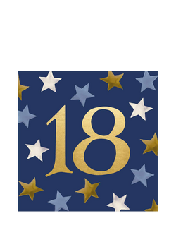 Emma Bridgewater Stars On Blue 18th Birthday Card, Multi