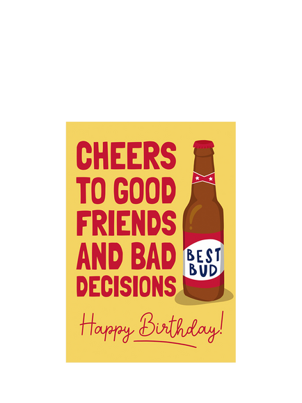 Running With Scissors Beer Bottle Birthday Card, Multi
