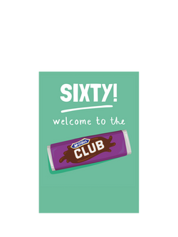 Running With Scissors Club Biscuit 60th Birthday Card, Multi