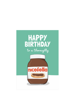 Running With Scissors Chocolate Spread Jar Birthday Card, Multi