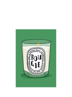 Running With Scissors Scented Candle Blank Greeting Card, Multi