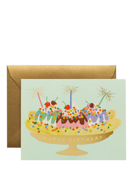 Rifle Paper Co. Banana Split Birthday Card, Multi