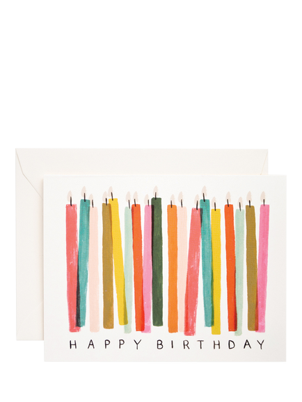 Rifle Paper Co. Candles Birthday Card, Multi