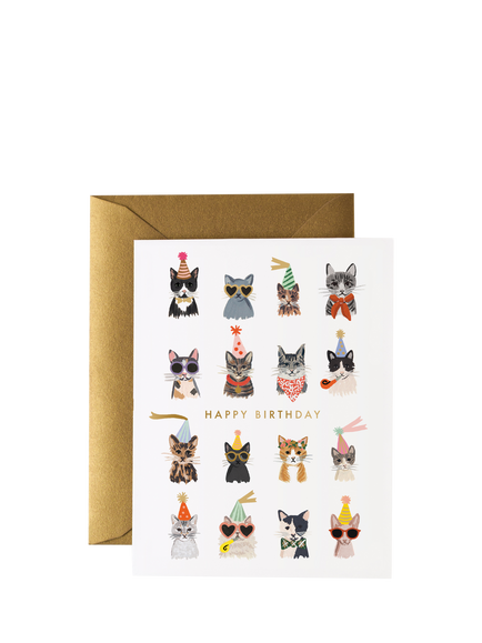 Rifle Paper Co. Cool Cats Birthday Card, Multi