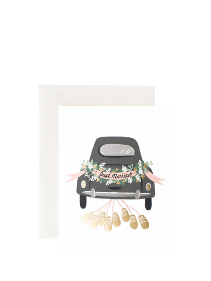Rifle Paper Co. Just Married Getaway Wedding Card, Multi