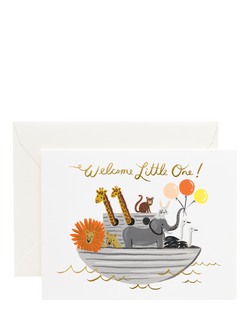 Rifle Paper Co. Noah's Ark New Baby Card, Multi