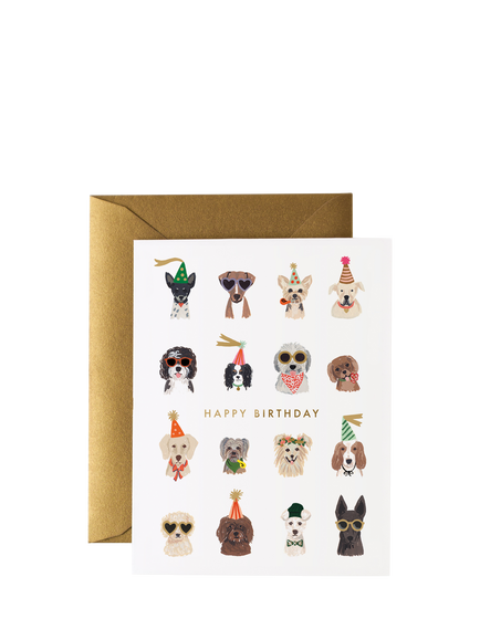 Rifle Paper Co. Party Pups Birthday Card, Multi