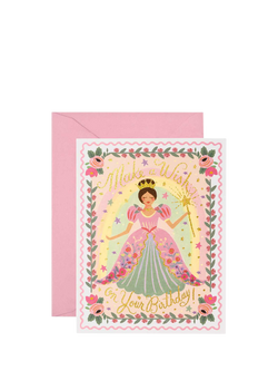 Rifle Paper Co. Princess Wish Birthday Card, Multi