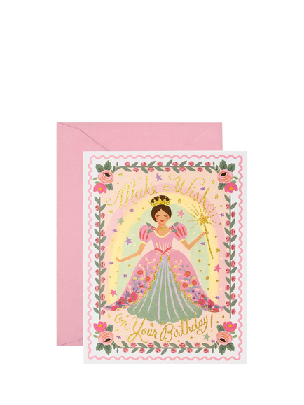 Rifle Paper Co. Princess Wish Birthday Card, Multi