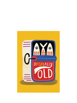 Abi Go Lucky Sardine Tin Birthday Card, Multi