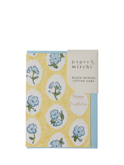 Paper Mirchi Scallop Tiles Birthday Card, Multi