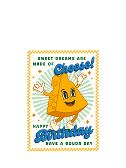 Art File Cheese Face Birthday Card, Multi