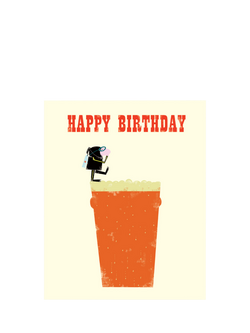 Art File Pint Of Beer Birthday Card, Multi