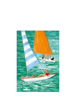 Art File Sailing Boat Blank Greeting Card, Multi