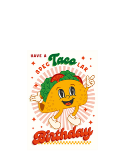 Art File Taco Face Birthday Card, Multi