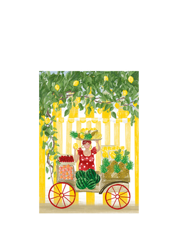 Art File Stripe Fruit Blank Greeting Card, Multi