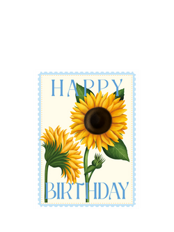 Art File Sunflowers Birthday Card, Multi