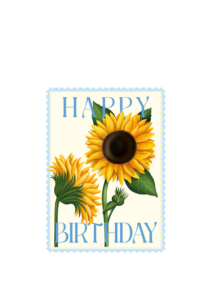 Art File Sunflowers Birthday Card, Multi