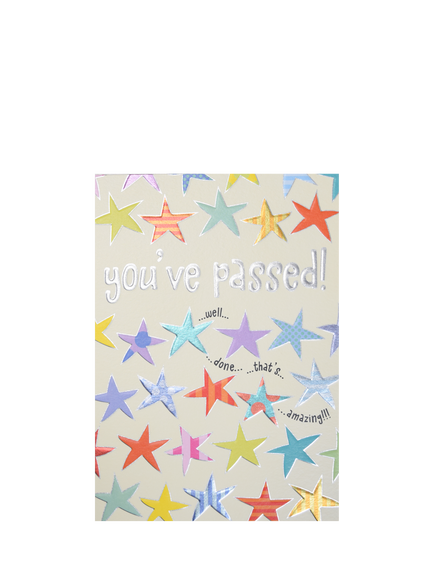 Wendy Jones Blackett You've Passed! Blank Greeting Card, Multi