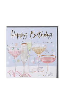 Belly Button Designs Drinking Glasses Birthday Card, Multi