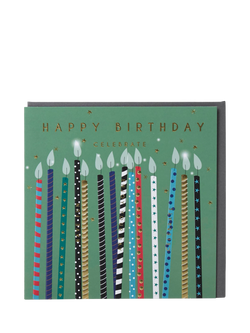 Belly Button Designs Patterned Candles Birthday Card, Multi