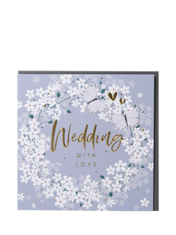 Belly Button Designs Butterfly Wreath Wedding Card, Multi