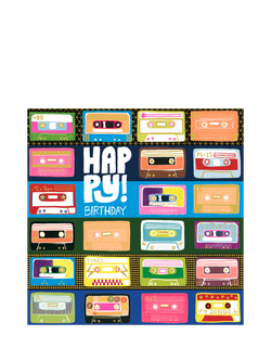 Paper Salad Cassettes Birthday Card, Multi