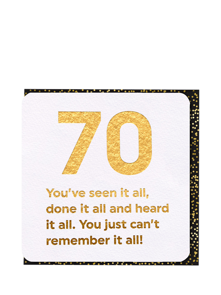 Brainbox Candy 70 Seen It All Blank Greeting Card, Multi